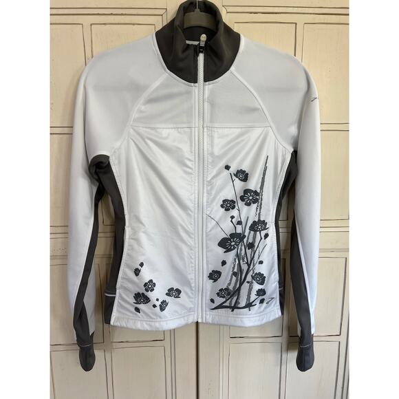 Brooks size small white and gray running jacket size small - Picture 1 of 4